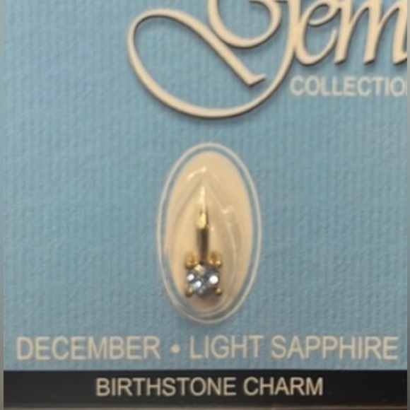 FAMILY GEMS Austrian Crystal 18kt Gold Layered Birthstone Charm DECEMBER - Picture 3 of 3